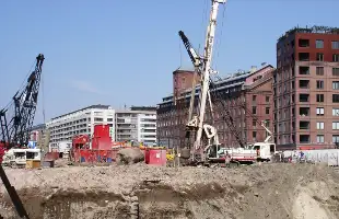 Cranes at a construction site