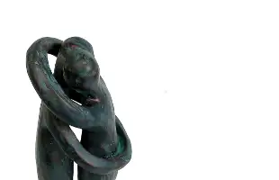 Close up of native sculpture art.